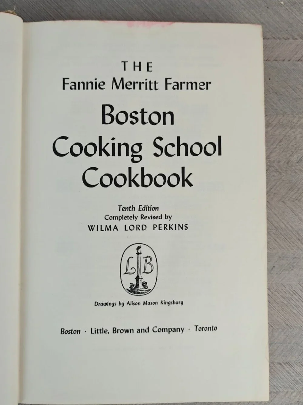 The Fannie Merritt Farmer Boston Cooking School Cookbook HC Tenth Edition 1964